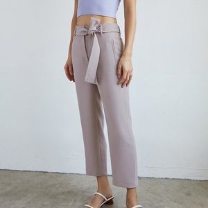 Aritzia Tie Front Pant Gull Grey